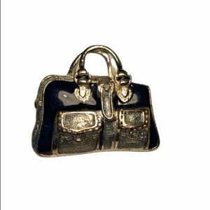 5/$25 Vintage Enamel Purse Shaped Brooch